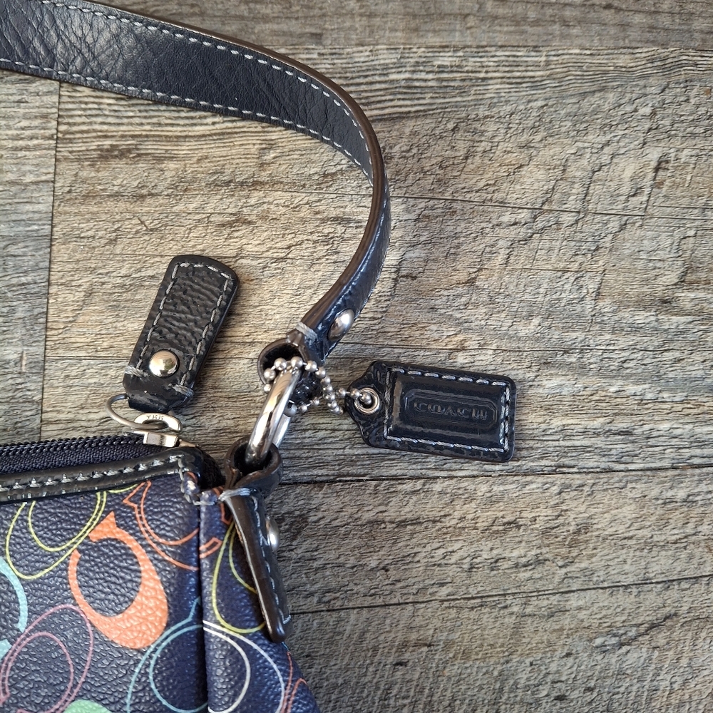 Coach Signature chelsea navy blue / Multi Y2K Handbbag  Coach - Picture 3 of 8